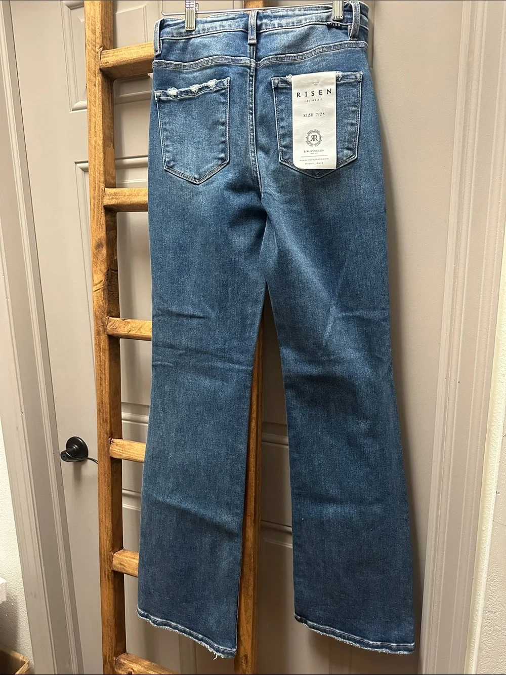 Risen Women's Blue Flare Jeans with Tummy Control